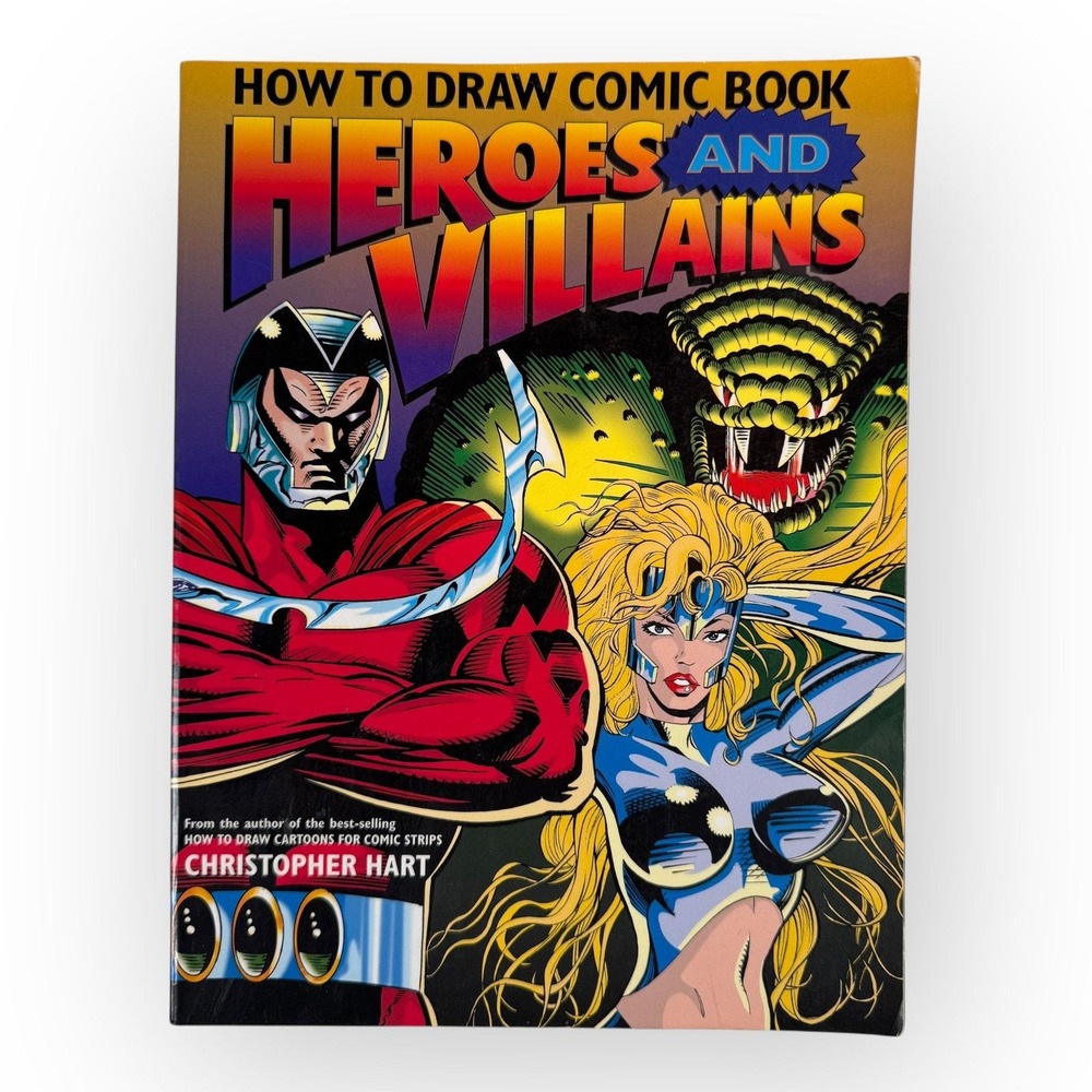 How to Draw Comic Book Heroes & Villains,‎ 1995 First Printing, Excellent